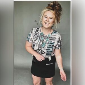 Black Skorts with White Accents